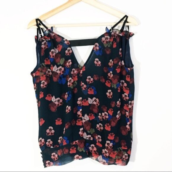 Jessica Simpson floral tank top Sz S - Picture 8 of 9